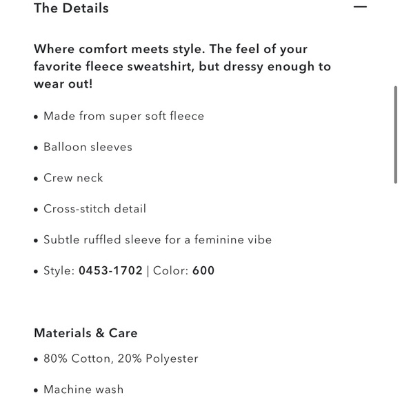 NWT American Eagle | Balloon Sleeve Crewneck Red | Size Small - Picture 9 of 9